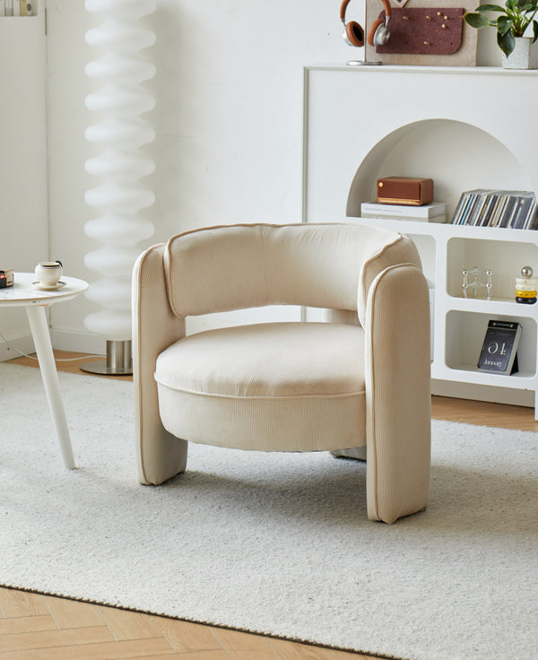 Wohnzimmersessel aus Cord in Beige