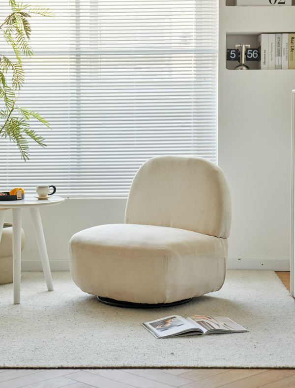 Wohnzimmerdrehsessel Swivel in Cord beige