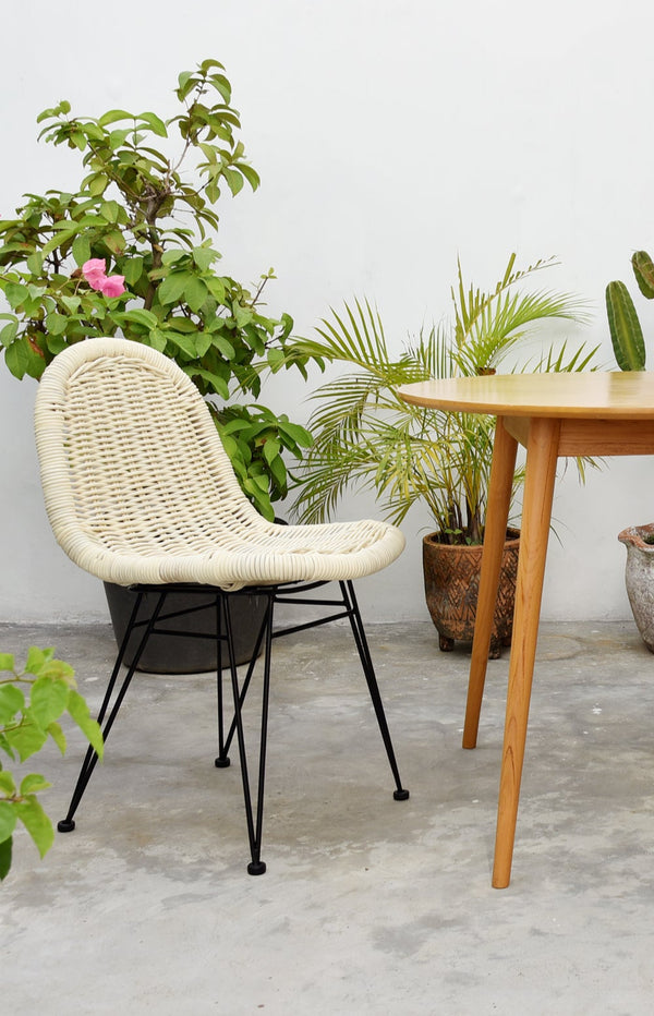 NITA - 2er-Set Esszimmerstühle im Boheme-Design aus natürlichem Rattan