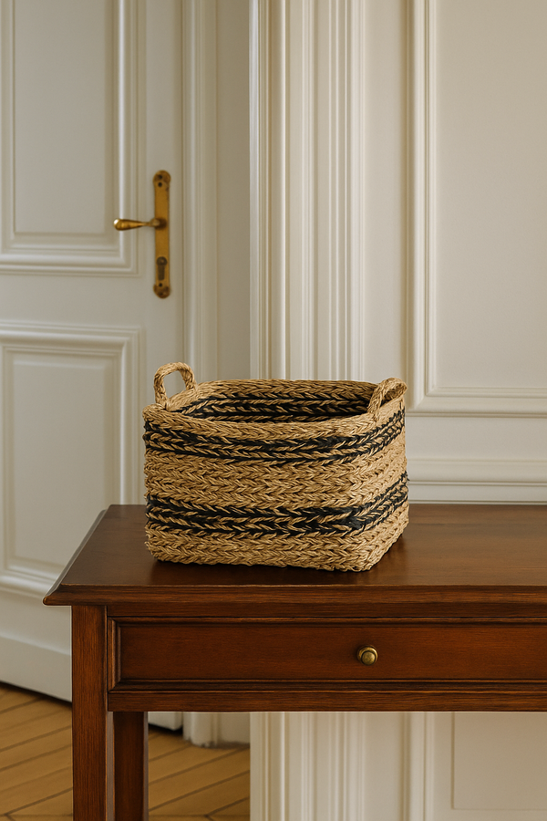 VILMA - Set aus 3 Aufbewahrungskörben aus Seegras