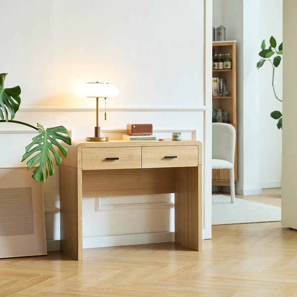 SKIVE - Konsole mit 2 Schubladen aus Holz