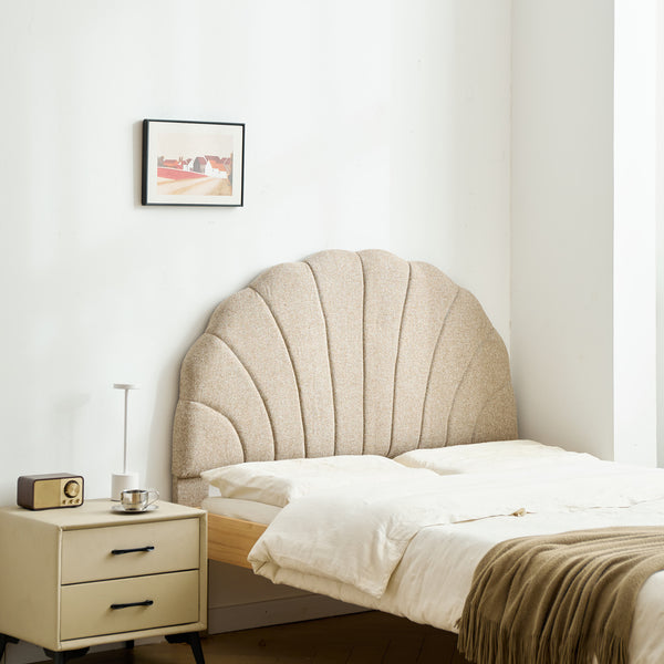 SUND - Kopfteil des Bettes 140 aus beigem Stoff