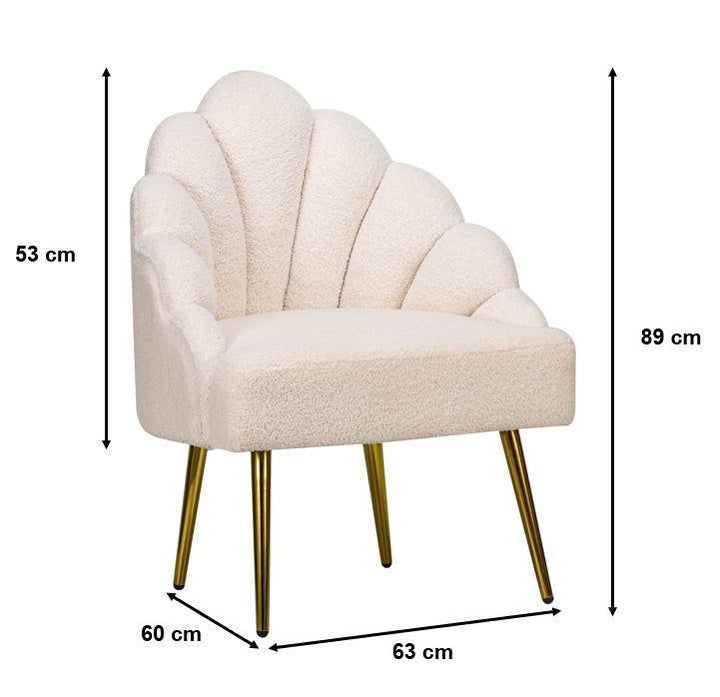 Retro-Sessel aus Metall und Wolle Weiß