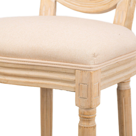 Esszimmerstühle (2er Set) aus Metall und Rattan Beige