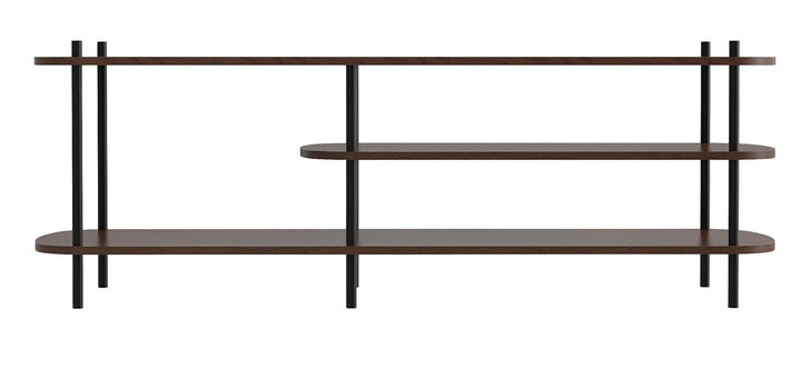 TV-Möbel aus Metall und Holz Braun