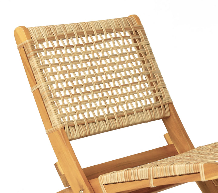 Sessel aus massivholz und Seil