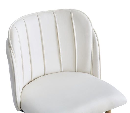 Esszimmerstühle (2er Set) aus Metall und Stoff Beige
