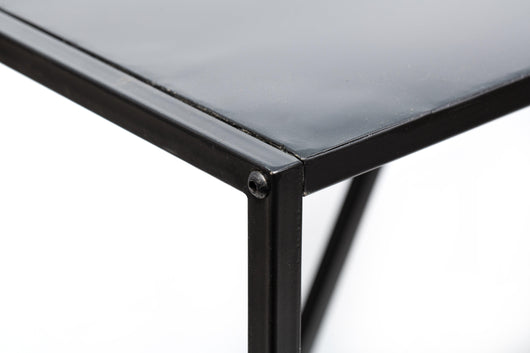Konsolentisch aus Holz und Metall Schwarz