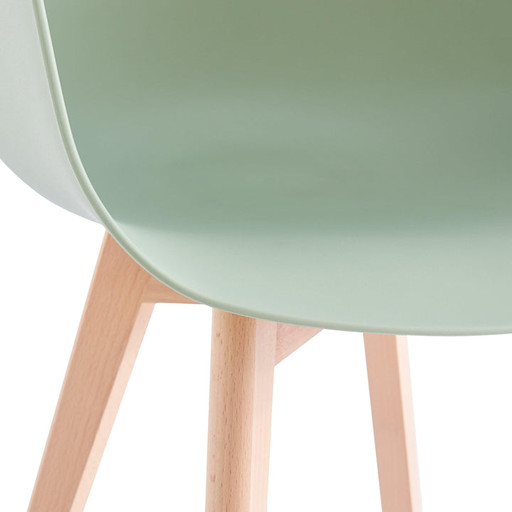 Esszimmerstühle (4er Set) aus Holz Grün