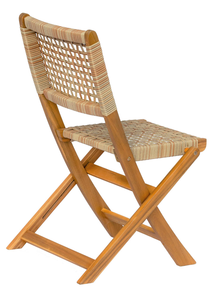 Gartenstühle (2er Set) aus Akazienholz und Seil
