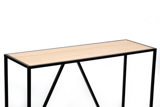 Konsole aus Metal und Holz Schwarz