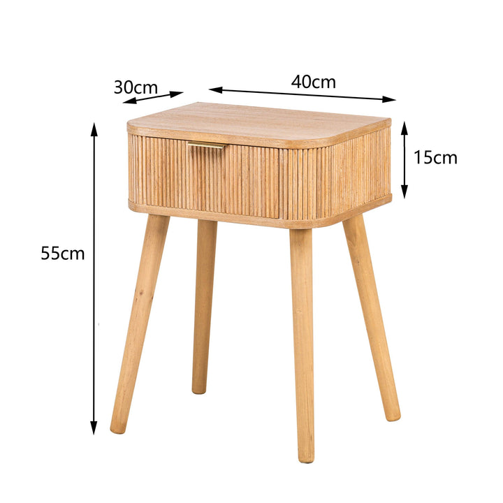 Nachttisch 1 Schublade aus Holz